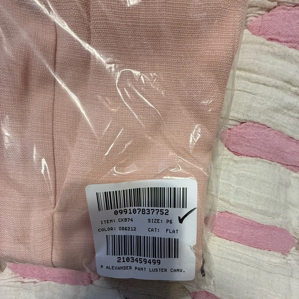 J. Crew Alexander wide-leg trousers pants in luster canvas NWT 6P Pale Petal